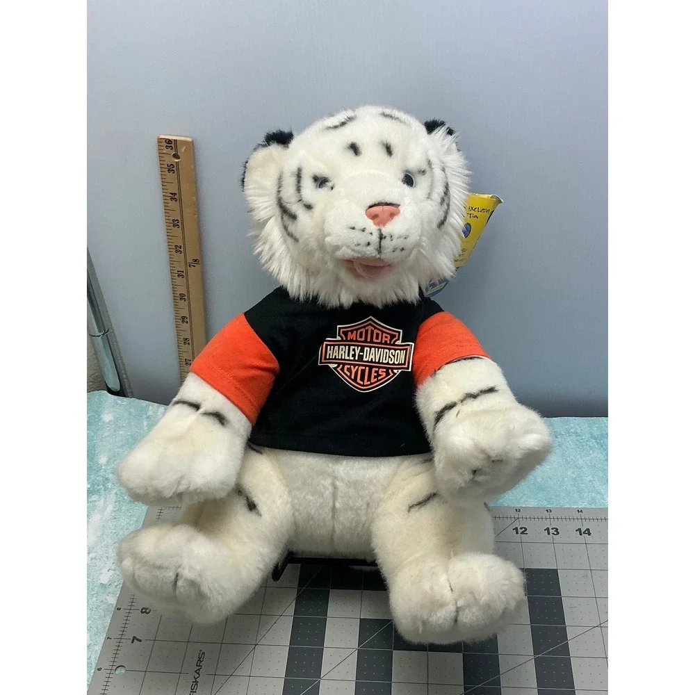 Build-A-Bear White Tiger Plush Harley-Davidson Beary Exclusive Edition 16in